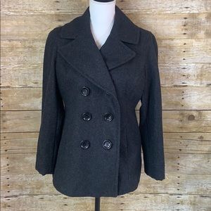 Michael Kors Pea Coat Charcoal Gray Size Small